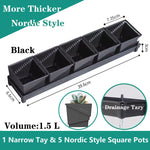 lot pot succulentes plastique blanc moderne trous drainage aération plantes maison