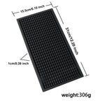 tapis bar moderne silicone bleu gris noir blanc texture points 15.5cm 31cm résistant déversement