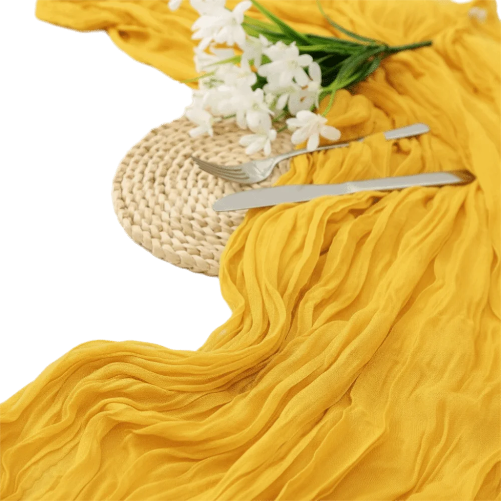 serviette table moderne élégante rayures horizontales jaune bleu violet orange 90 180 cm