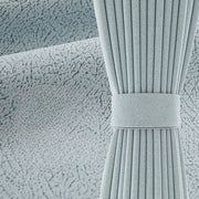 rideau moderne bleu clair noir texturé motif plissé élégant translucide opaques