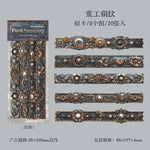 bracelets steampunk ornements mécaniques horloges clips noir bronze bleu vintage