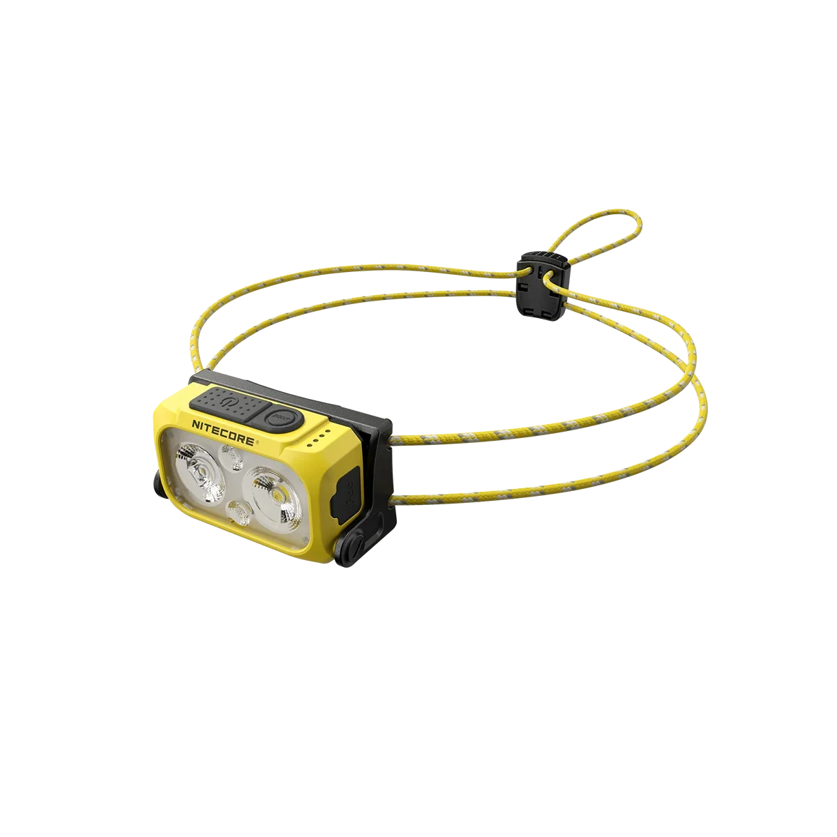 lampe frontale led rechargeable blanc noir cordon ajustable mode outdoor camping trail running