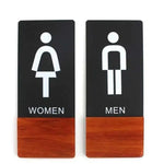 panneau toilette homme femme acrylique adhésif noir blanc brun symbole texte classique porte maison