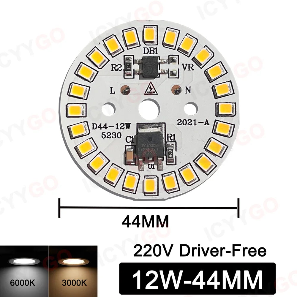 plaque led circulaire 24w blanc 6000k 3000k moderne diodes smd ac220v