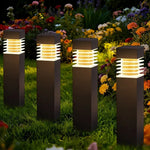 lampes solaires extérieures led modernes noires ip65 allée jardin étanches 249lm 2000lm