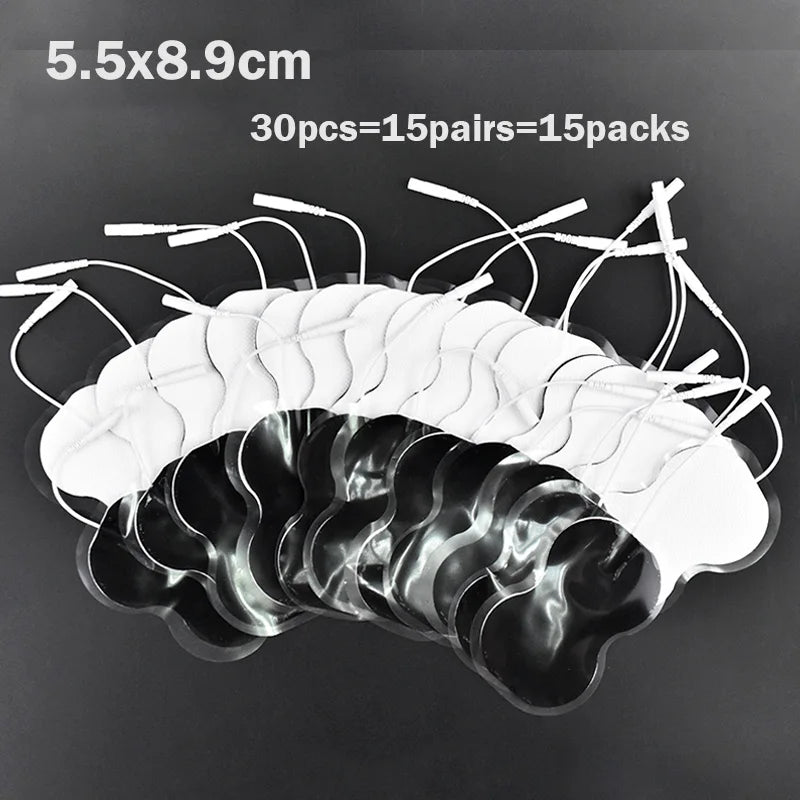 électrodes électrostimulation adhésives blanches 20 pièces thérapie micro perforées rechargeables