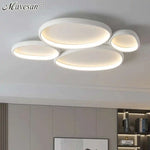 plafonnier led moderne minimaliste acrylique blanc fixation circulaire ovale éclairage quotidien contemporain