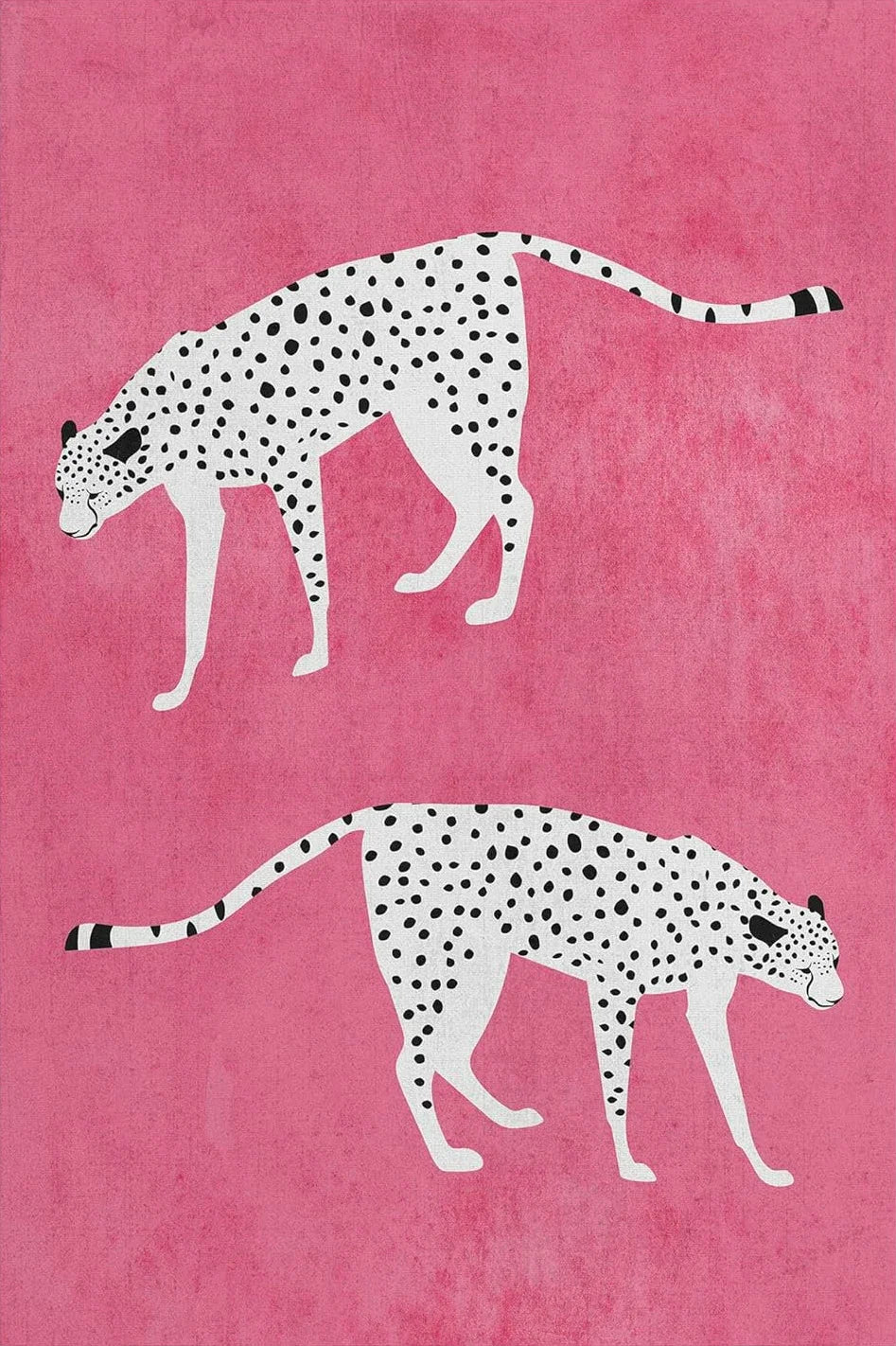 affiche murale animaux safari léopard girafe zèbre toile décor salon moderne cadre bois