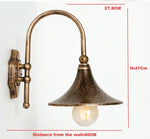 lampe murale vintage noir bronze ip44 aluminium éclairage maison filaire