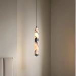 lampe suspendue marbre moderne blanc noir gris salon chambre restaurant étude