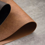 tapis table simili cuir moderne marron clair marron foncé résistant imperméable set pièces