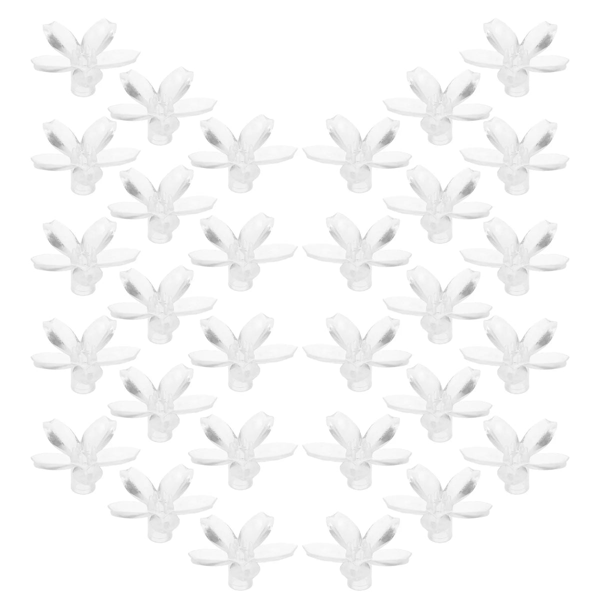 clips décoratifs transparents fleurs simples minimaliste décoration lumière fête mariage 100 pièces