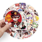 sticker adhésif personnages animés exprimés diverses couleurs dessin animé pack 50PCS carnet téléphone scrapbooking