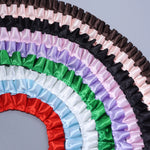 ruban plissé polyester noir blanc rose violet rouge vert bleu classique 2,5cm 3yards