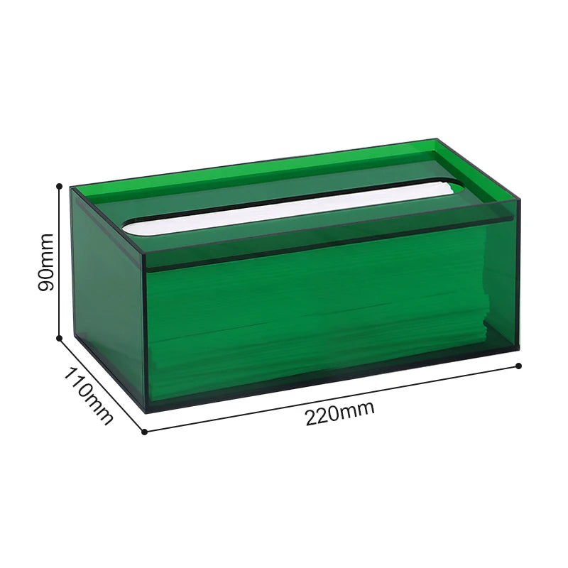 boîte mouchoirs transparente acrylique moderne maison table manger décoration intérieure