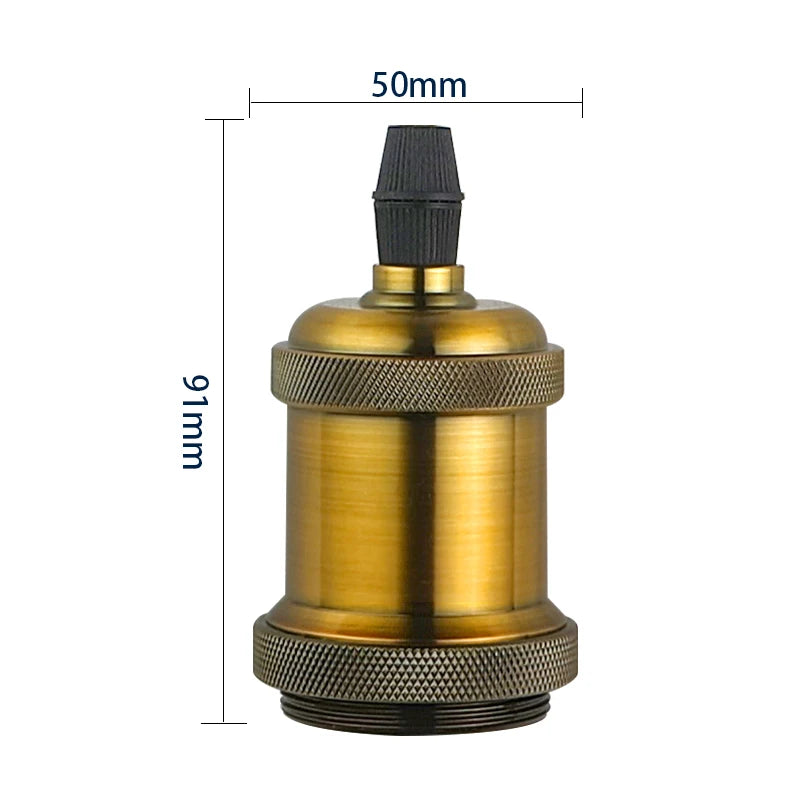 lampe suspendue rétro or bronze vert argent rouge noir e27 métal brillant texture brossée