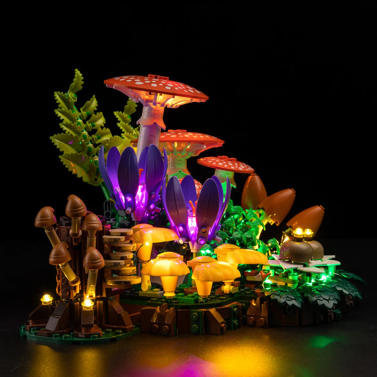 champignons lumineux créatifs adhésifs rouge blanc vert jaune violet floraux opaques transparents