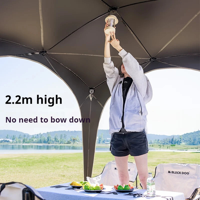 tente camping automatique imperméable grande capacité table chaises pliantes extérieur gris
