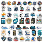 autocollants graphiques pêche poissons paysages slogans imperméables multicolores enfants bricolage skateboards laptops