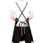 tablier cuisine noir uni classique poches élastiquées ajustement élastique waterproof