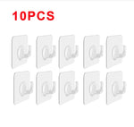 porte sacs porte couverts adhésifs transparents moderne froissé marbre mur carrelage verre métal 10pcs