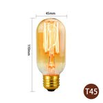 Ampoules Edison vintage filaments spirales dorées transparentes E27 250 lumens 30000h
