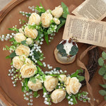 bouquet fleurs artificielles roses pivoines decoration maison mariage anniversaire baby shower intérieur