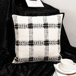 housse coussin moderne nordique motif papillons blanc noir polyester 45x45cm decoration salon
