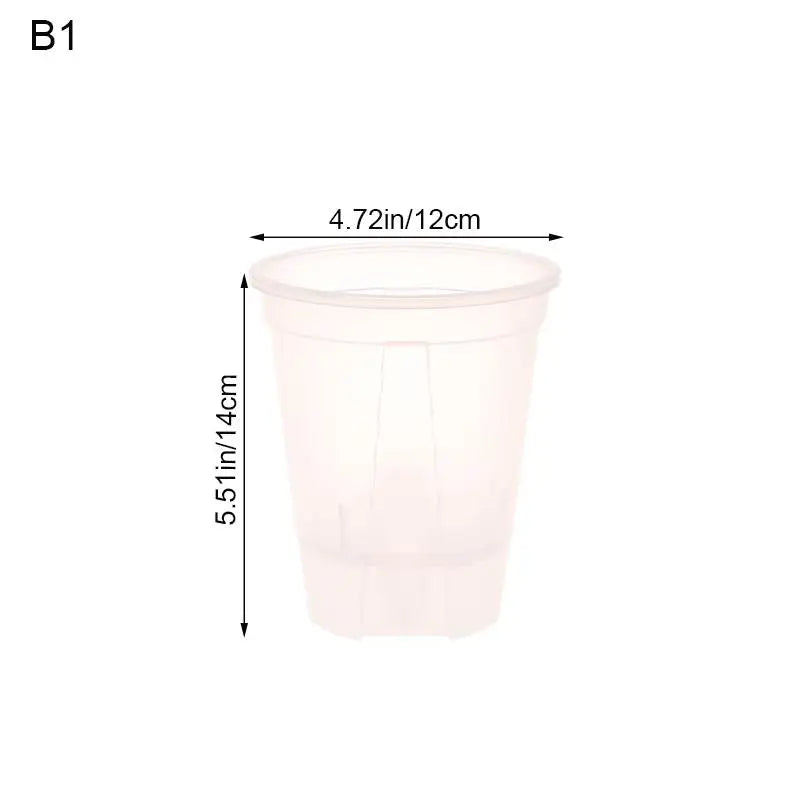 pots plantes transparents blancs modernes minimalistes grille drainage différents disponibles