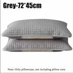protège oreiller quilté gris clair moderne housse coussin coton polyester hypoallergénique respirant