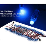 lumières led ws2811 full color 50 pcs 10cm 15cm cable electronique