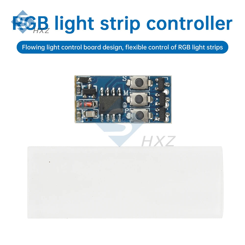contrôleur lumière led rgb ws2812 3canaux scintillement moderne imprimé bleu opaque