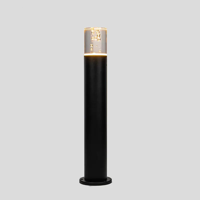 lampe led extérieure étanche noire moderne ip65 acier base circulaire flux lumineux 2492000