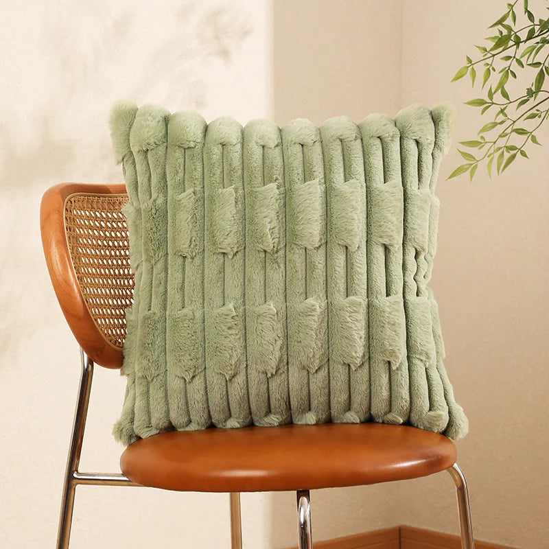housse coussin velours orange moderne franges tissu polyester coton carré décoration intérieur voiture 30x50cm