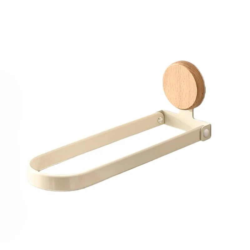 porte serviettes mural moderne adhésif sans perçage acier inoxydable bois naturel noir minimaliste salle