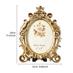 cadre photo doré ornements floraux baroques classique pieds noirsintérieur décoration résine moderne fixations pieds