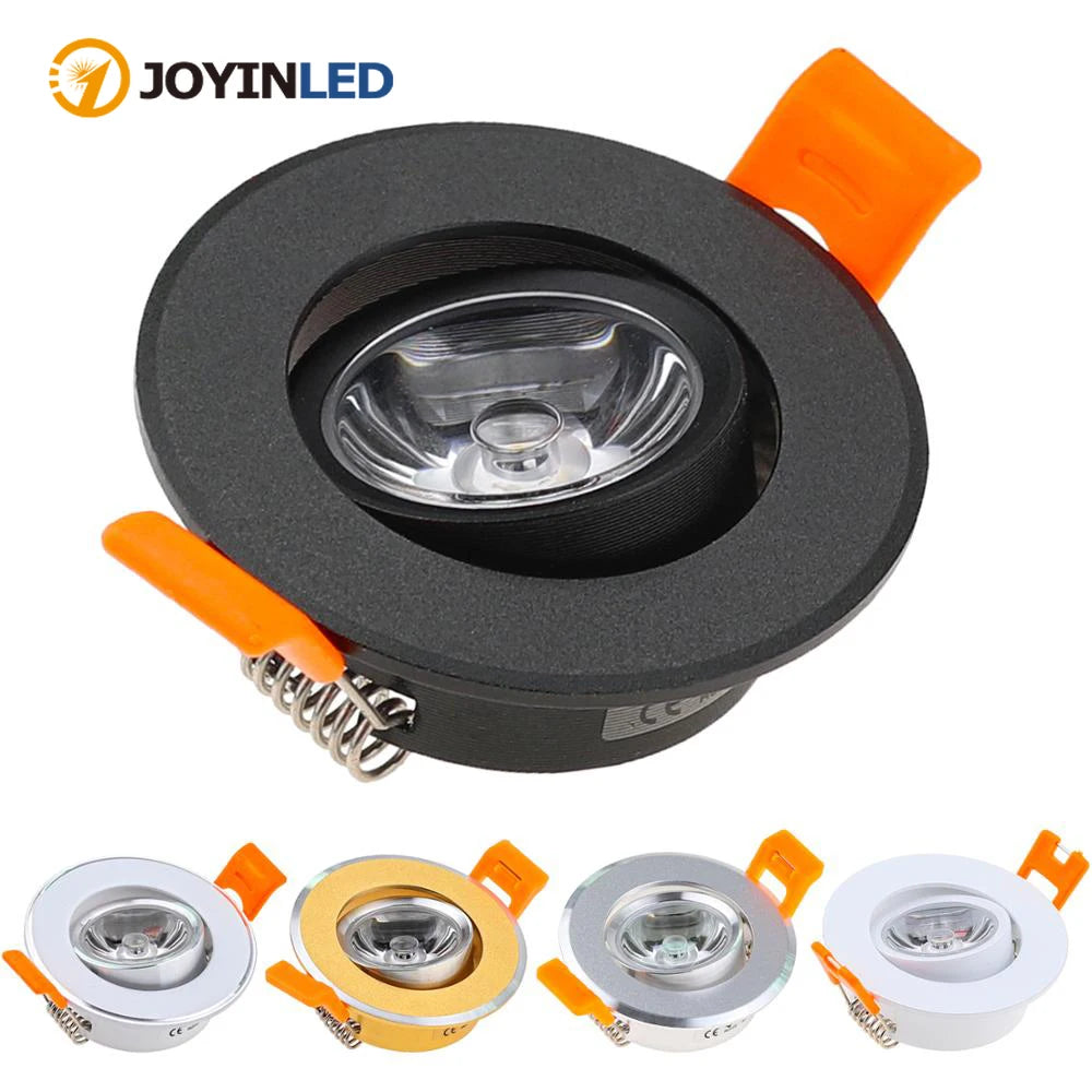 spot led noir orange argent 3w clips modernes 65mm 25mm 50mm