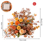 décoration boho chic bouquet fleurs artificielles orange rose table extérieur événement