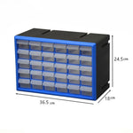 boîte rangement modulaire bleu noire transparentes pratiques moderne outils lego clous