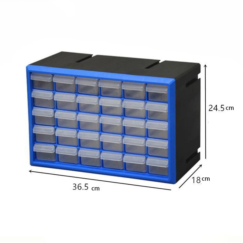 boîte rangement modulaire bleu noire transparentes pratiques moderne outils lego clous