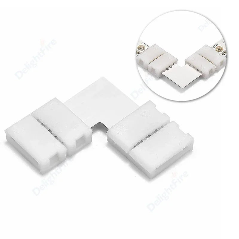 connecteurs ruban led blanc lisse 24v pvc moderne clips 100mm 10 pièces