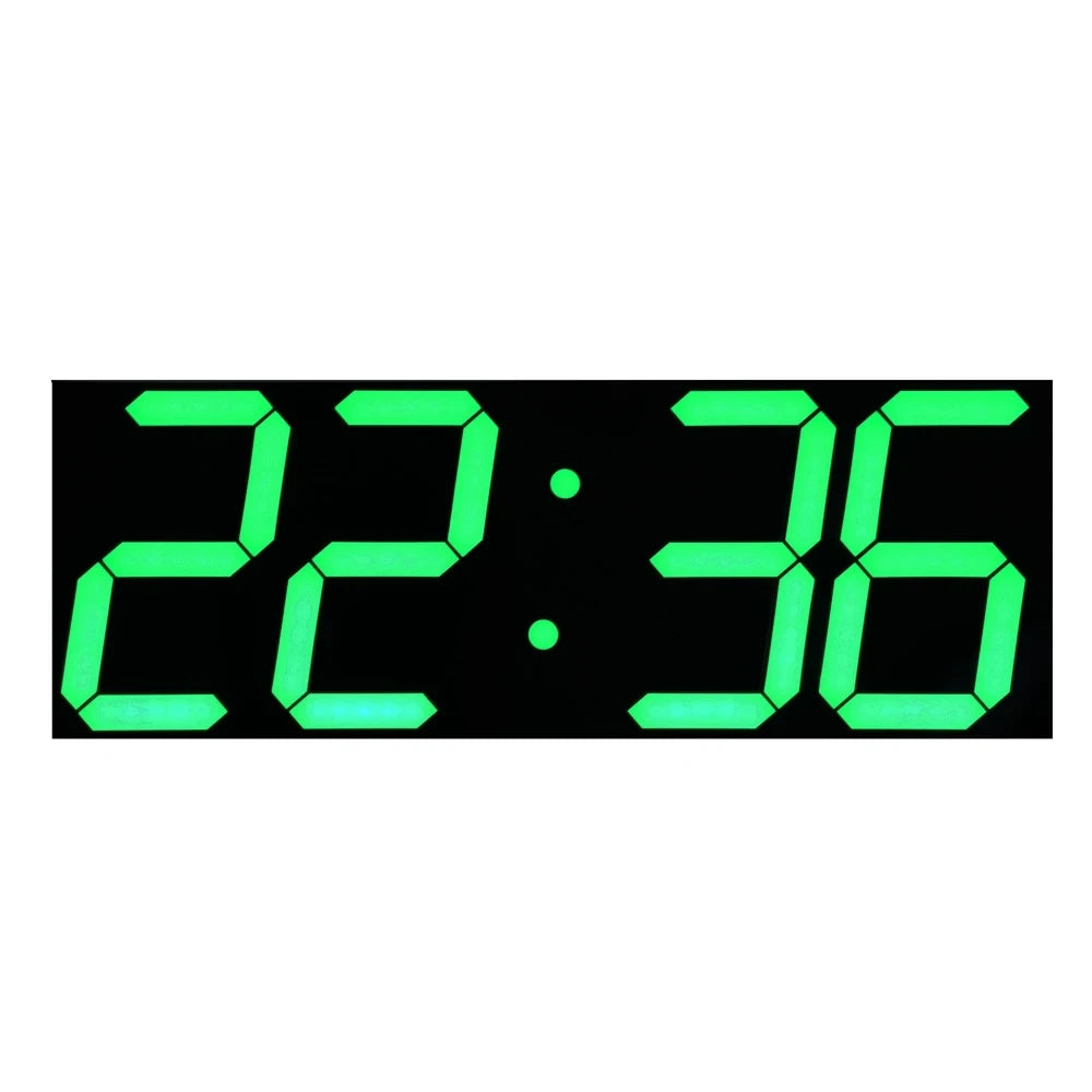 horloge murale digitale led moderne grande taille noir blanc jaune vert lumineuse télécommande