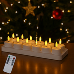 bougies led rechargeables blanc modernes télécommande boîte rangement câble usb 12pcs 4pcs 6pcs