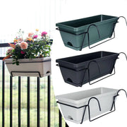 jardinière suspendue balcon fixations crochets couleurs noir blanc moderne minimaliste pot fleursextérieur