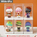 organisateur collection transparent empilable figurines modernes acrylique différentes couleurs clips