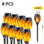 lampe solaire torche flamme artificielle moderne extérieure jardin pelouse tringle ip65 led 2492000lm abs