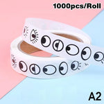sticker multicolore yeux lèvres sourires adhésif décoration artisanal fête maison fournitures scolaires