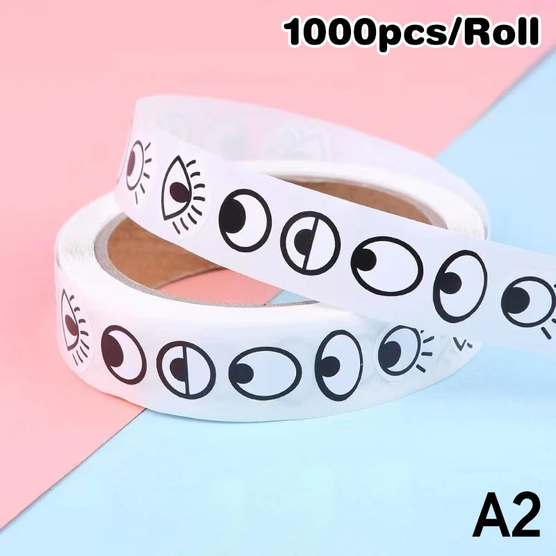 sticker multicolore yeux lèvres sourires adhésif décoration artisanal fête maison fournitures scolaires