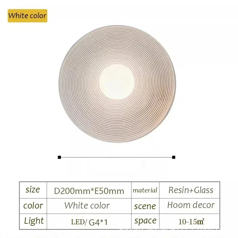 applique murale led doré vert moderne rayures concentriques adhésif flux lumineux 249 2000