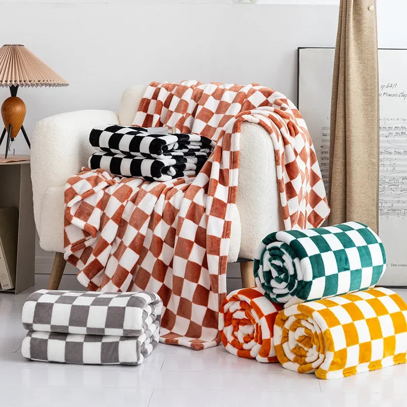 couverture carreaux noir blanc moderne hiver imperméable qualité 70cm 100cm pique nique sieste